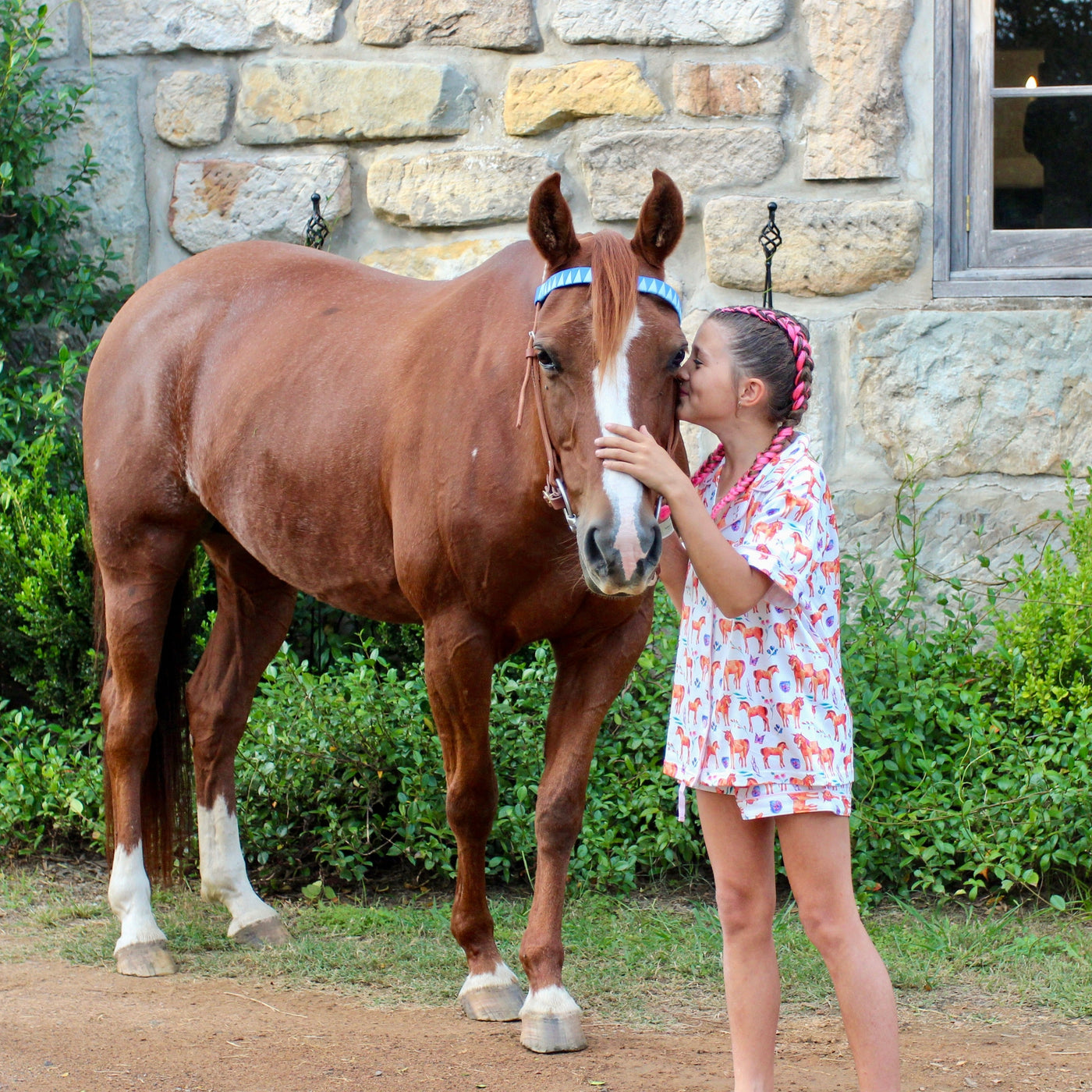 Kids Pony Print Pyjamas | By Ippico Equestrian
