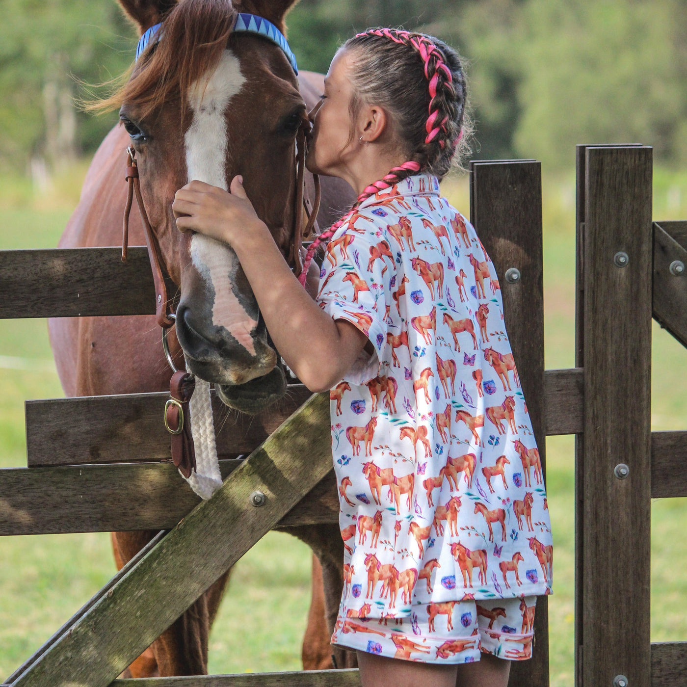 Kids Pony Print Pyjamas | By Ippico Equestrian