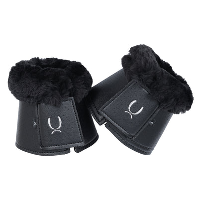 Liscio | Fur Lined Bell Boots | Black