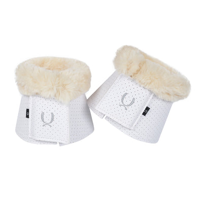 Liscio |  Fur Lined Bell Boots | White